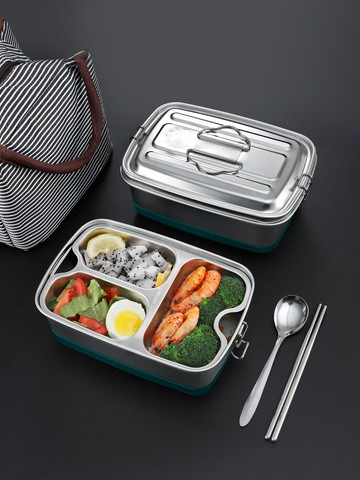 304不銹鋼飯盒便當盒保溫密封雙層便攜學生上班族大容量分格餐盒