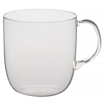 TAIWANGLASS 台灣玻璃 耐熱玻璃馬克杯 470ml  透明色  1個