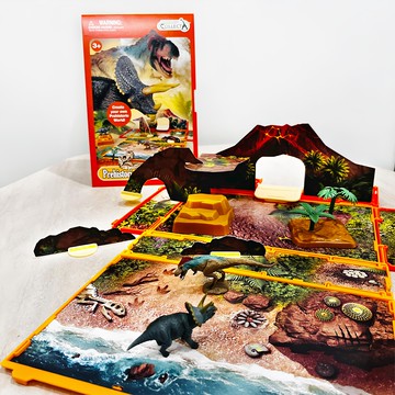 COLLECTA 迷你史前動物書玩具套組 英國高擬真模型  1盒  橘色