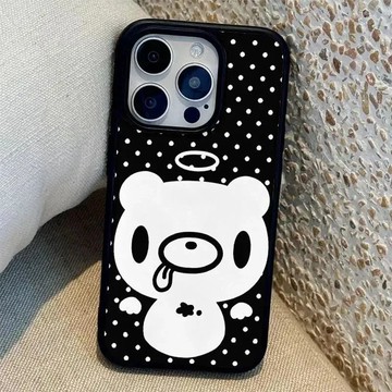 波點天使小熊適用於蘋果17新款手機殼iPhone16plus可愛15Promax防摔14pro/13卡通