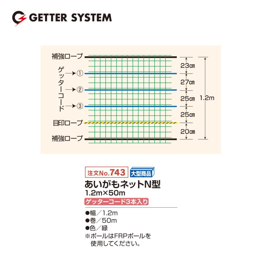 電気柵 資材 末松電子 あいがもネットN型 電柵