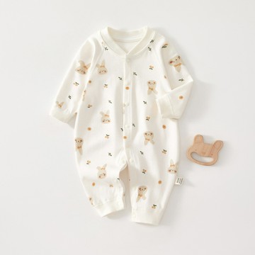 新生嬰兒兒連體衣春秋季無骨純棉哈衣男女寶寶睡衣服長袖外出爬服鑫弘-萌寶童裝可開發票
