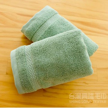【台灣興隆毛巾】美國棉雅痞雙股加厚毛巾 雅痞綠 (單條毛巾組)