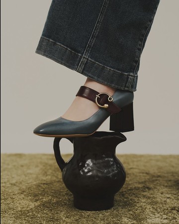 6.5 瑪莉珍高跟鞋 - 墨灰