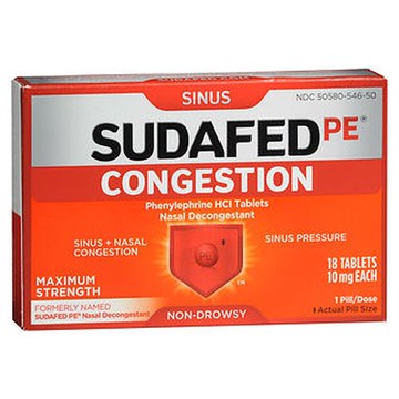 Sudafed PE Congestion Tablets 18 Tabs by Sudafed Pe