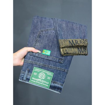 出口老美！大牌剪標一線！夏季薄款牛仔褲男裝直筒修身彈力青年潮