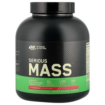 Optimum Nutrition, Serious Mass™，草莓味，6 磅（2.72 千克）