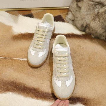 德訓鞋女2024春季新款復古小白鞋情侶款網紅百搭平底休閑板鞋