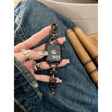 《台灣出貨》適用 APPLE WATCH 雙D錶帶 金屬錶帶 設計款錶帶 S11 S10 SE 44 46mm 女士錶帶