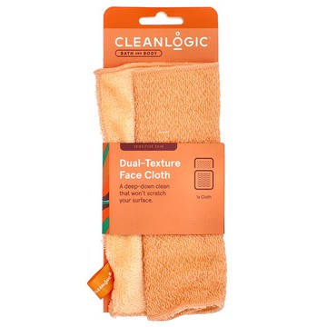 Cleanlogic, 沐浴和身體，雙紋理面巾，1 件