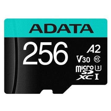 ADATA 威剛 Premier Pro microSDXC UHS-I U3 A2 V30 記憶卡 附轉卡  256GB  1組