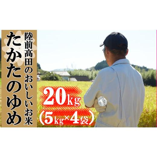 ふるさと納税 岩手県 陸前高田市 令和５年産 たかたのゆめ 白米 20kg