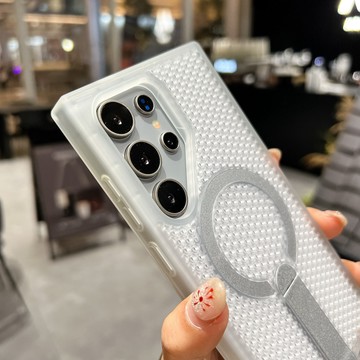 蜂窩散熱 隱形支架 磁吸殼 保護殼 適用於 Galaxy A57 A37 A36 A16 S26 S25 S24 手機殼