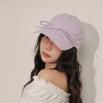 蝴蝶結棒球帽-紫【KT27383】