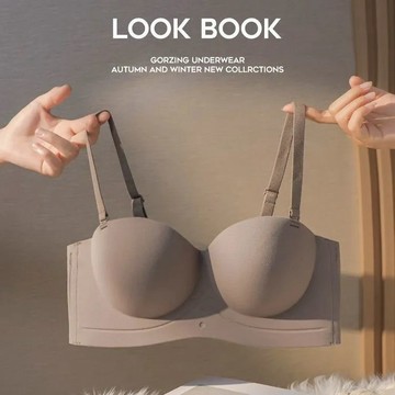 Xuan♥無痕內衣女小胸聚攏顯大無肩帶收副乳防下垂無鋼圈文胸