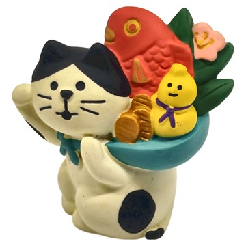 Concombre Decole 福氣招財貓咪玩具裝飾 桌面潮玩擺件禮物  1個