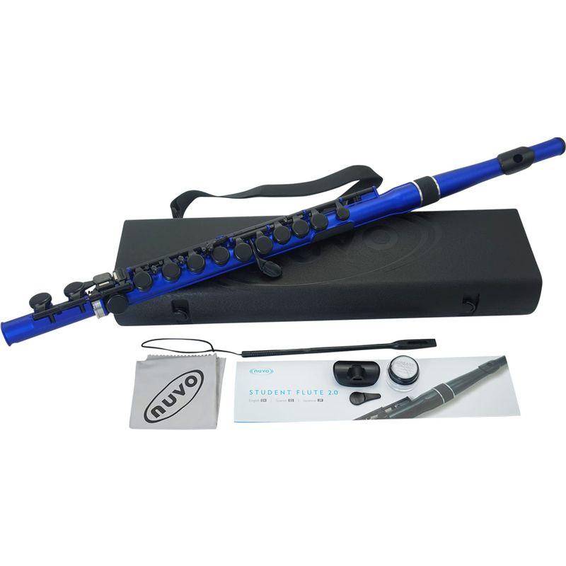 NUVO ヌーボ プラスチック製管楽器 完全防水仕様 フルート C調 Student Flute 2.0 Blue Black N235SF