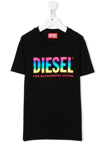 Diesel Kids - x Brave Kid logo-print cotton T-shirt - kids - Cotton - 8 yrs - Black