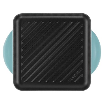 LE CREUSET 電磁爐適用雙耳正方鐵烤盤 加勒比海藍  1個  24cm