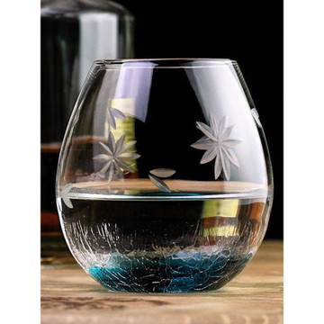 EDOGLASS 破雪桜 創意茶杯茶具小眾江戶硝子玻璃水杯酒杯網紅ins