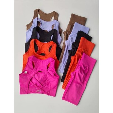 新款運動內衣女套裝專業健身背心bra外穿防震跑步瑜伽服美背文胸