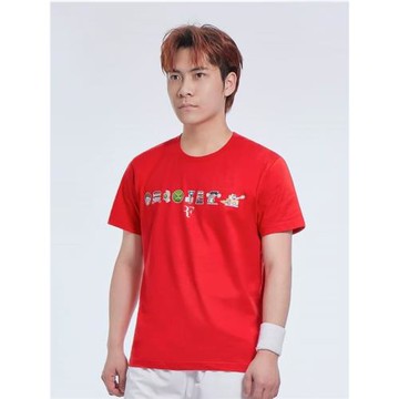 費德勒奶牛同款網球T恤卡通網球上海大師賽男女款純棉