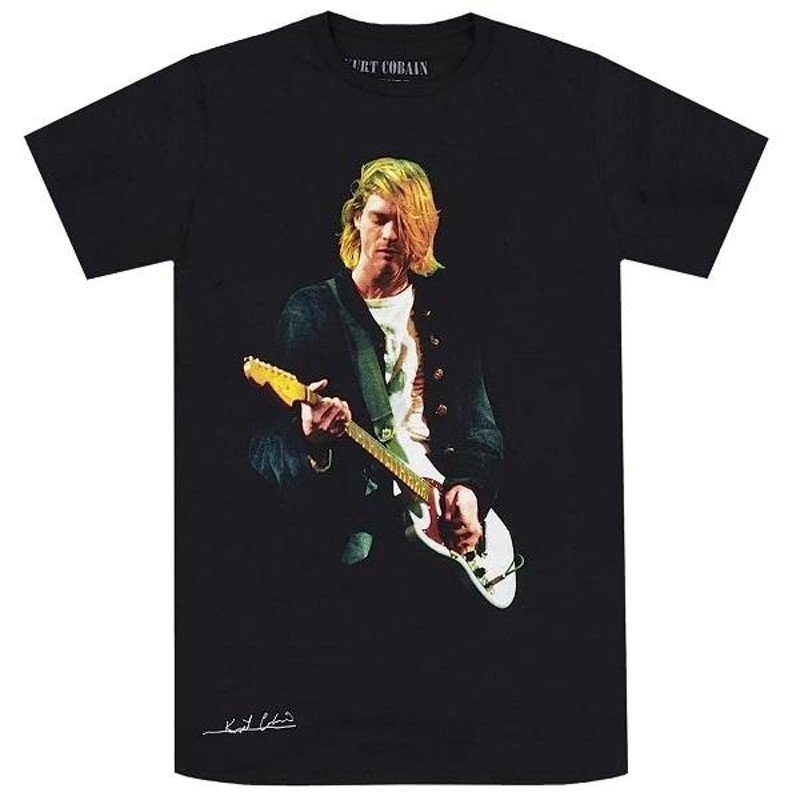 KURT COBAIN カートコバーン Guitar Photo Colour Tシャツ ...