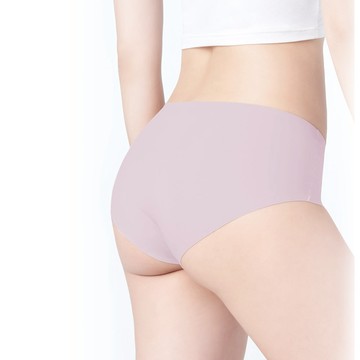 【完美無痕】輕薄抗菌無痕內褲-中腰 - XL / 藕粉