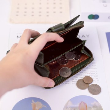 『新品上市』老爺有喜 扣式多功能兩折零錢短夾(072846cd)-綠