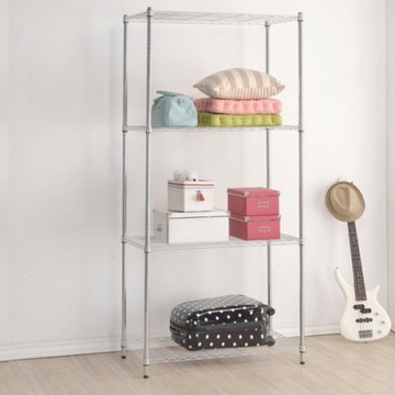 玩鐵王 90*45*120 四層荷重電鍍鐵架/鐵力士架/收納架/層架/鍍鉻架/置物架/波浪架