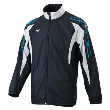 Mizuno 美津濃 風衣外套 男裝 刷毛 防潑水 黑白藍 32TEC55209