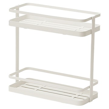 BELLOVie 2層調味料架  1個  26 x 25.3 x 11 厘米  白色的