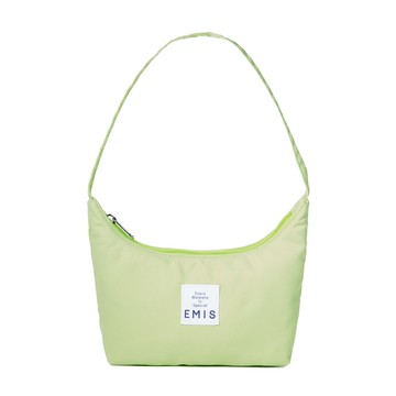 韓國 emis HOBO BAG 韓國製 尼龍肩背包 黃綠色YELLOWGREEN