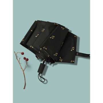 日系創意音符雨傘女晴雨兩用防曬防紫外線折疊手動抗風黑膠遮陽傘