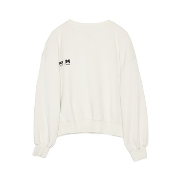 5th STREET｜女裝｜毛巾繡寬版長袖T恤｜淺卡其