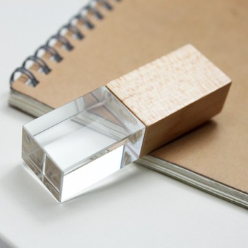 No Name Crystal 水晶隨身碟-楓木款8GB