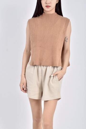 (S) 【Joyce私服】zara質感針織披肩棕色上衣