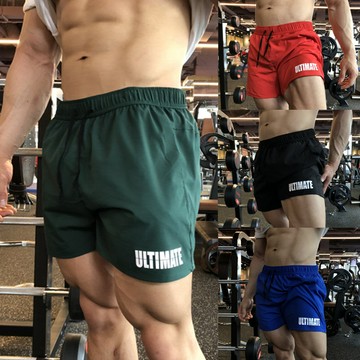 彈力速乾印花運動短褲男夏季冰絲跑步訓練美式深蹲健身三分褲男生休閒運動短褲 三分褲 短褲男（BHK120）【壹號站】