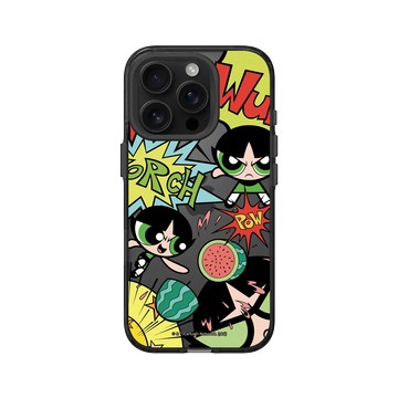 iPhone 16 Pro Clear (相機按鈕) 酷墨灰 - The Powerpuff Girls 飛天小女警 - 毛毛