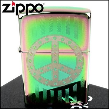 【ZIPPO】美系~Rivet Peace Sign-鉚釘和平標誌圖案打火機