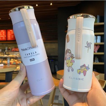 便攜簡約保溫杯少女創意個性潮流清新森系ins小巧可愛學生水杯子