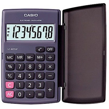 CASIO   國家考試專用機8位數小型摺疊計算機 (LC-401LV-BK)