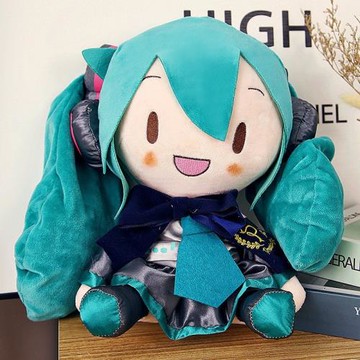 跨境初音未來玩偶嗶哩嗶哩圣誕款娃娃周邊抱枕毛絨玩具公仔批發