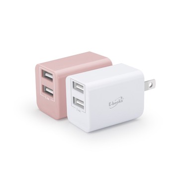 B51 摺疊2.4A雙USB快速充電器