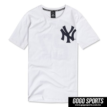 Majestic-經典球隊LOGO印花短T白 (男)