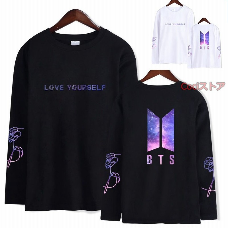 BTS 防弾少年団 Tシャツ 長袖 服 グッズ レディース メンズ 男女兼用 韓流グッズ ウェア 丸首 ペア カットソー 大人 子供 キッズ 通販  LINEポイント最大0.5%GET | LINEショッピング