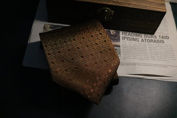 復古金圓點真絲領帶紳士百搭款式necktie