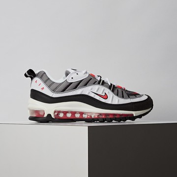 Nike Air Max 98 女鞋 黑白紅 復古 氣墊 慢跑鞋 休閒鞋 AH6799-104