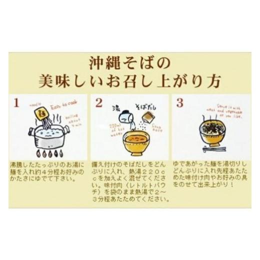 ふるさと納税 沖縄県 那覇市 沖縄そば＆ソーキそば各２食セット　*県認定返礼品／沖縄そば*