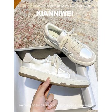 2025新款春季西班牙綢緞鞋小白鞋女帆布板鞋平底休閑鞋薄款小眾鞋